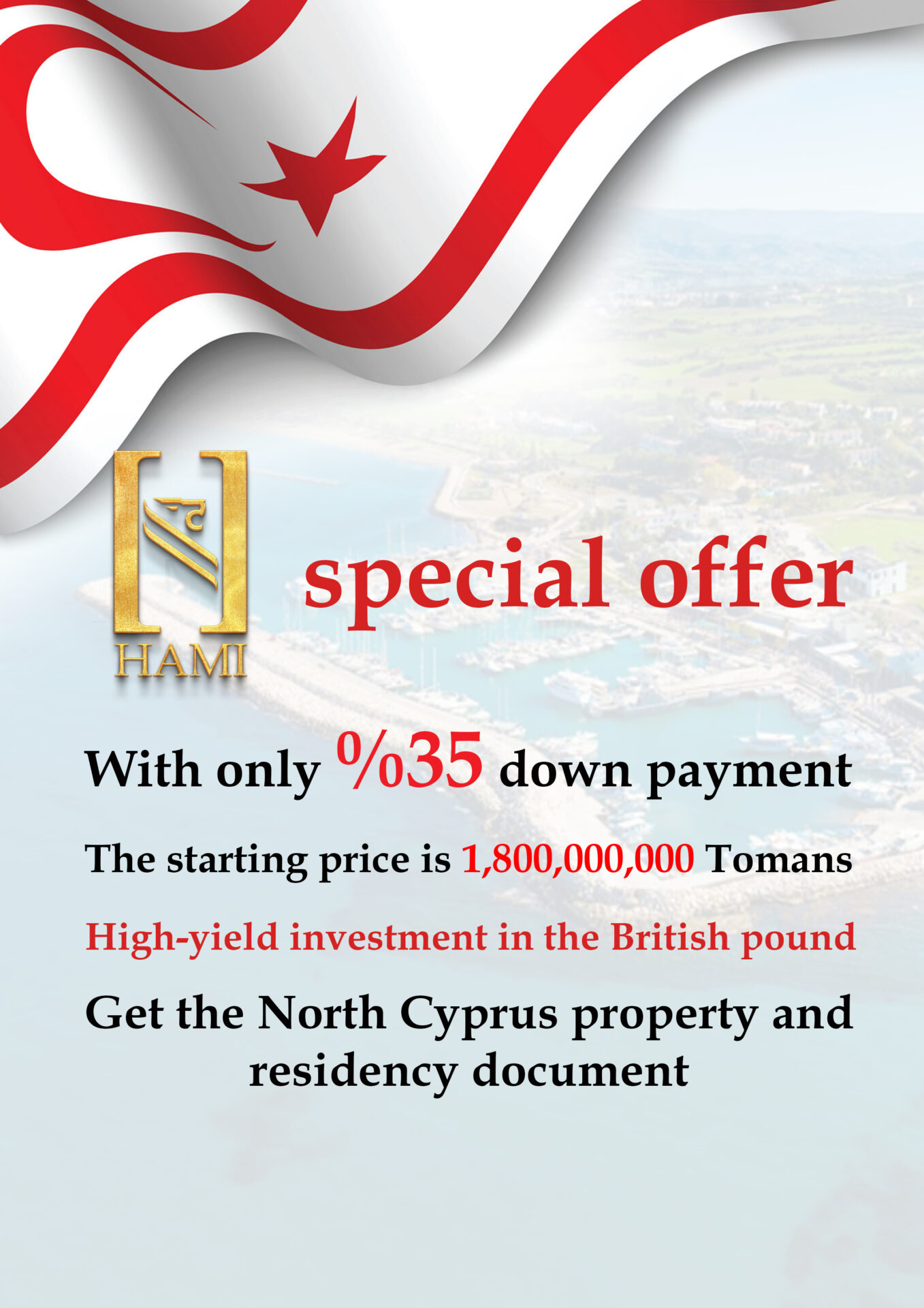 HamiHolding - Investment and residence in North Cyprus with 35% advance payment