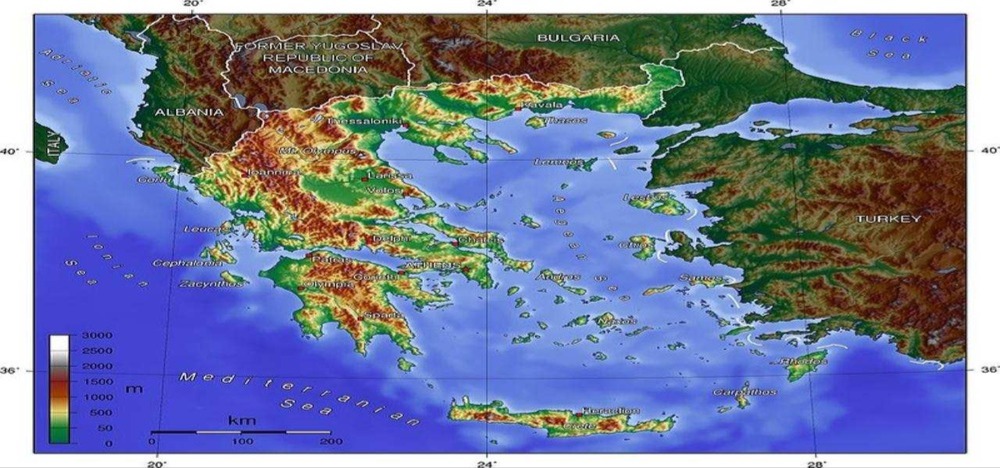 اطلاعات کلی درباره یونان - مقالات حامی هلدینگ - نقشه کشور یونان
