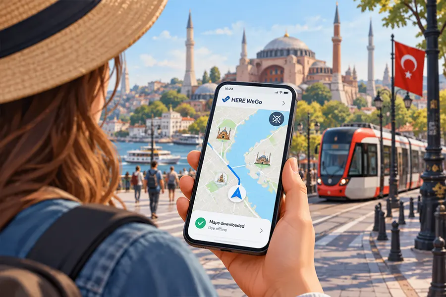 ۵. HERE WeGo؛ مسیریاب آفلاین برای سفر در ترکیه
